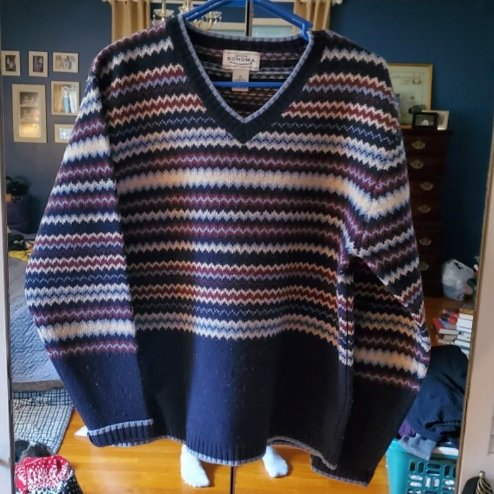 Sonoma red white and blue sweater size M